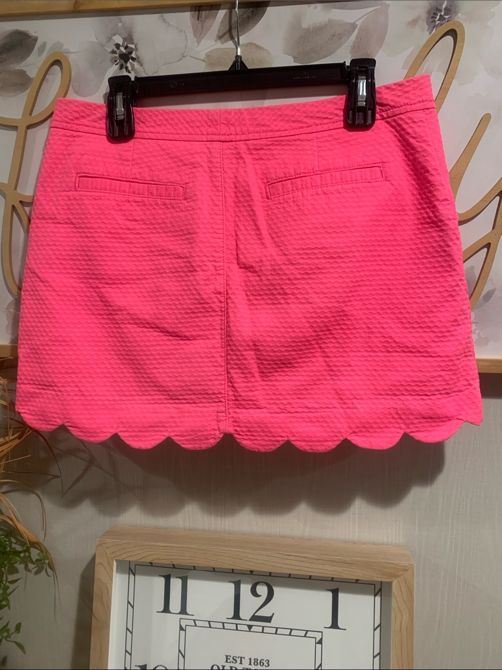 Lilly Pulitzer Bright Pink Scalloped Hem Skirt - Picture 5 of 16
